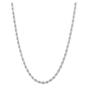 4mm Men Women Round Rope Chain Silver Stainless Steel Necklace 20" New